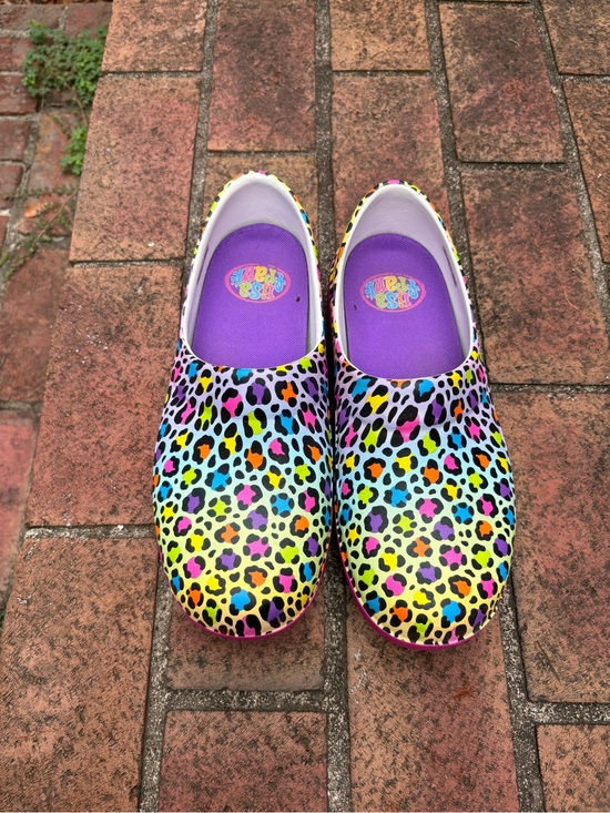 CROCS Shoes - Lisa Frank CROCS Rainbow Leopard Print Mules